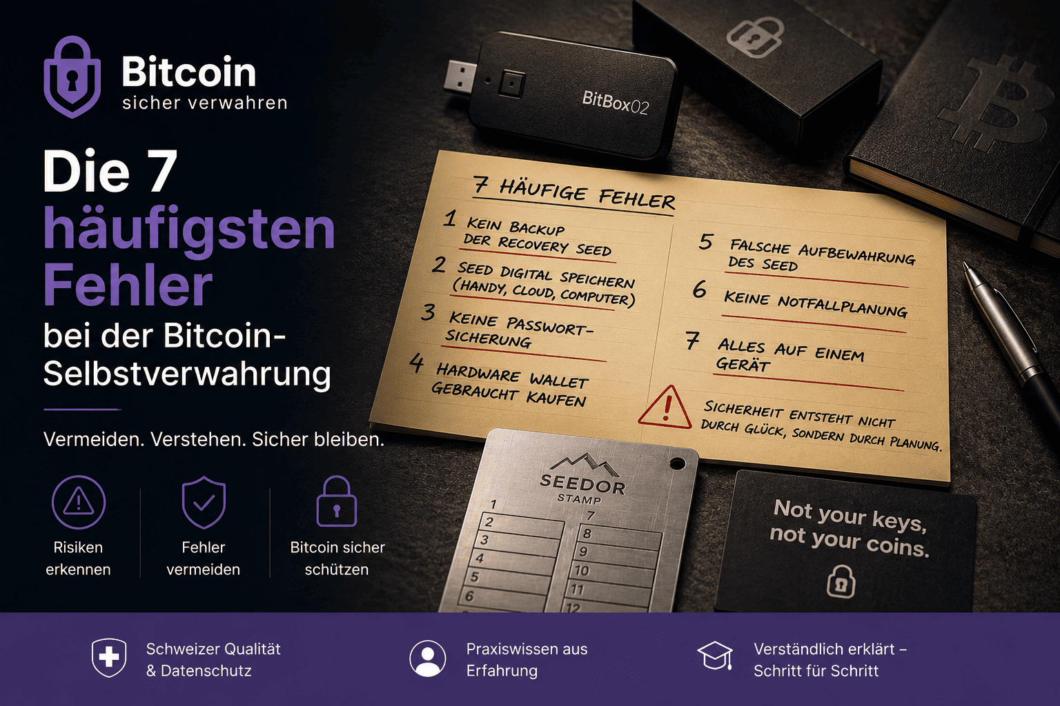 Die 7 häufigsten Fehler bei der Bitcoin-Selbstverwahrung (und wie Sie diese vermeiden)